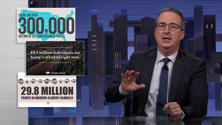 The Exodus Road responds to the controversy created by John Oliver’s segment on sex work, in which he shared The Exodus Road’s graphics on human trafficking.