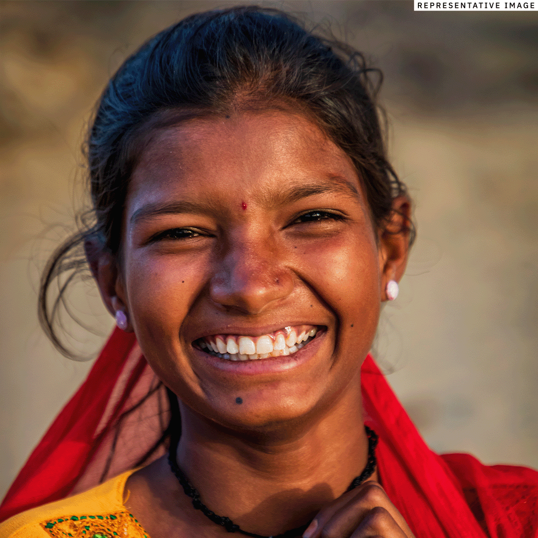 Indian girl smiling