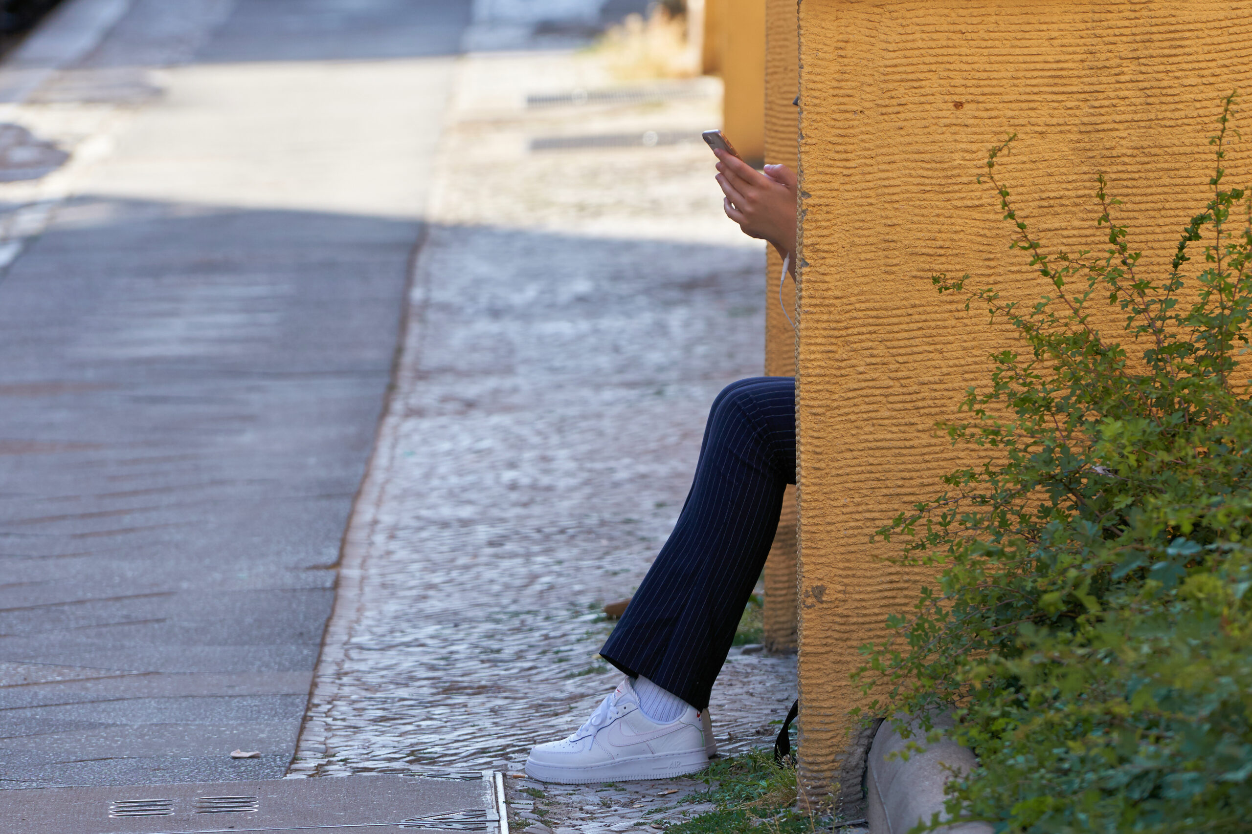 Person using a smartphone